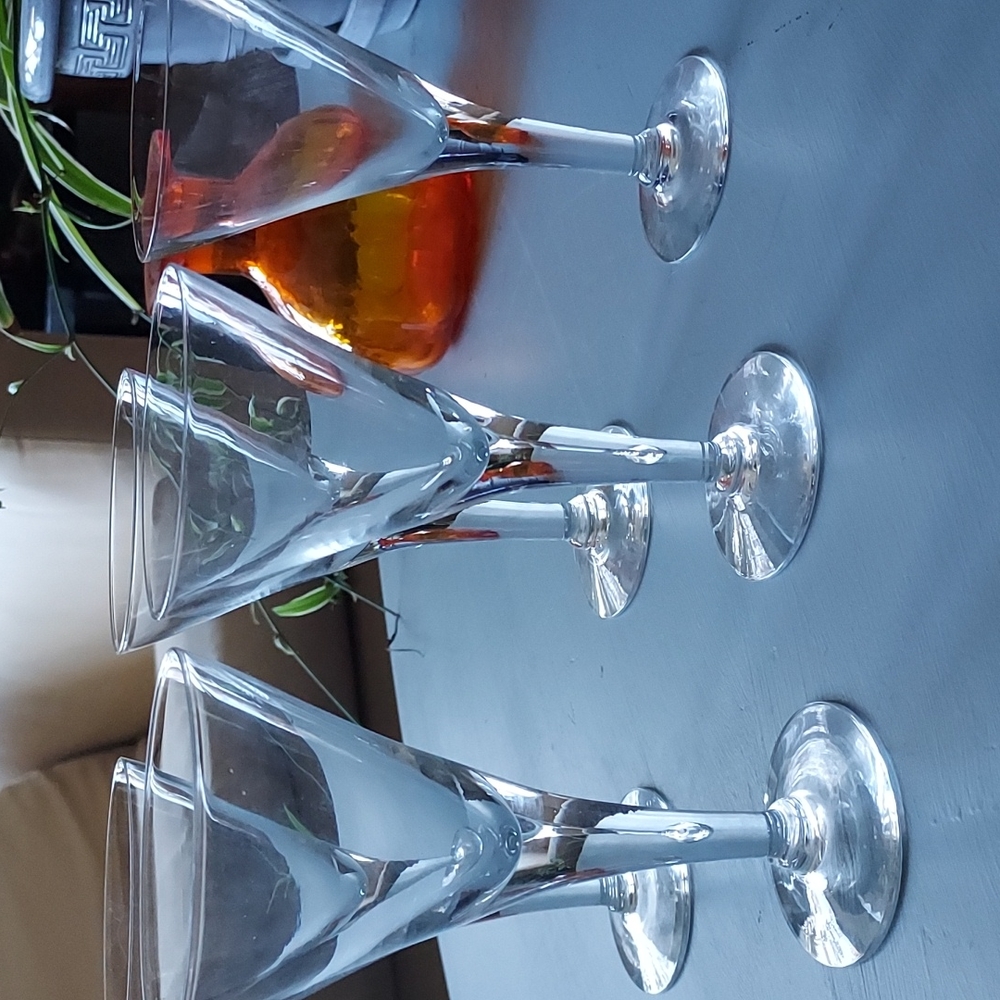 Antique hand-blown primitive cocktail glasses martini glasss 🍸